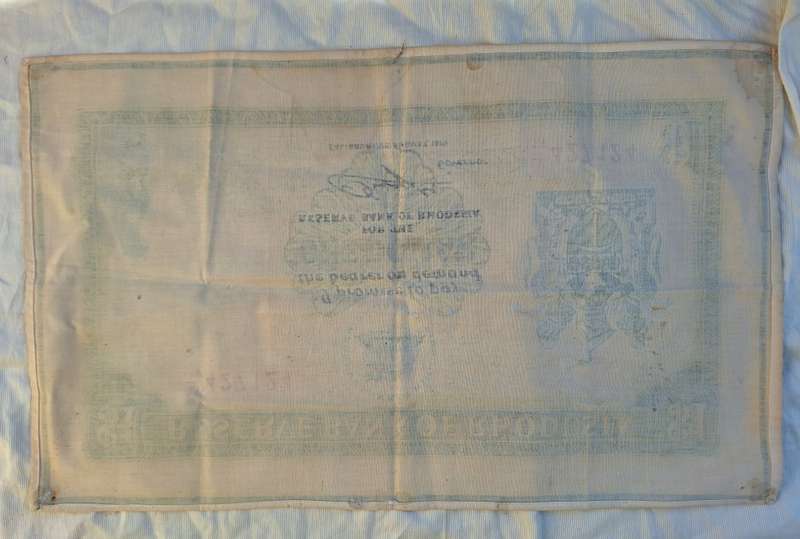 Vintage Tea Towel of $1 Reserve Bank of Rhodesia Note