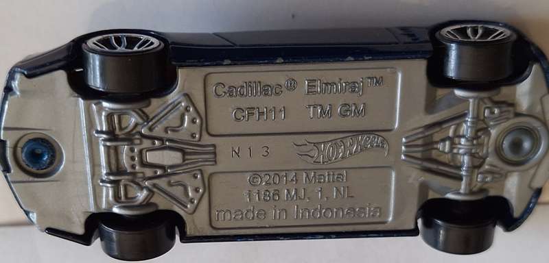 HOT WHEELS MATTEL 2014 Cadillac Elmiraj MADE IN INDONESIA