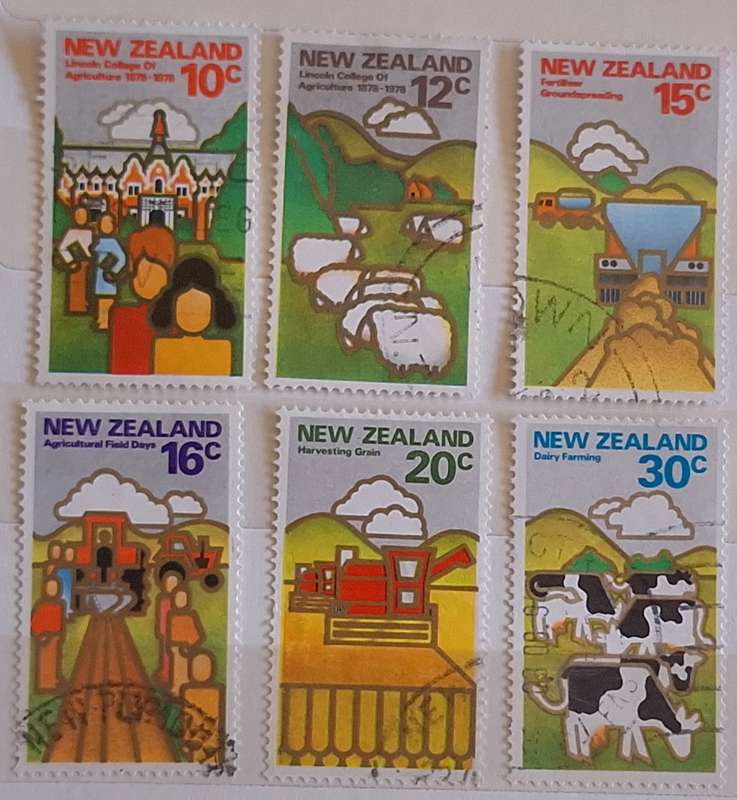 New Zealand 1978 Agriculture Set of 6 Unused Hinged stamps