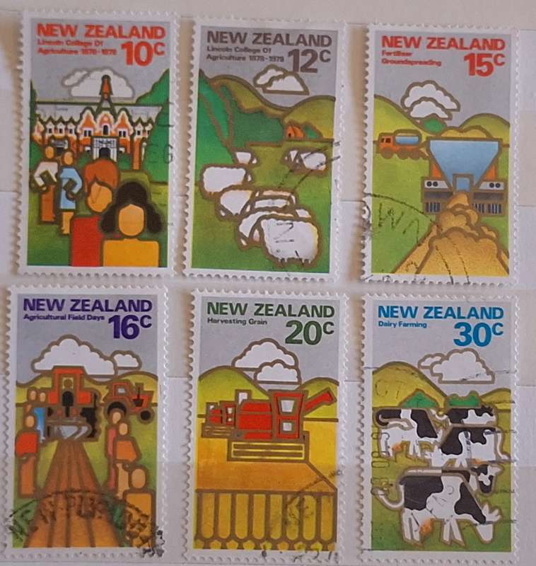 New Zealand 1978 Agriculture Set of 6 Unused Hinged stamps
