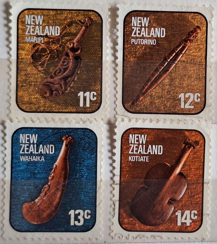 New Zealand 1976 Definitives 4 Used Hinged Stamps
