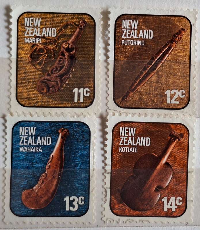 New Zealand 1976 Definitives 4 Used Hinged Stamps