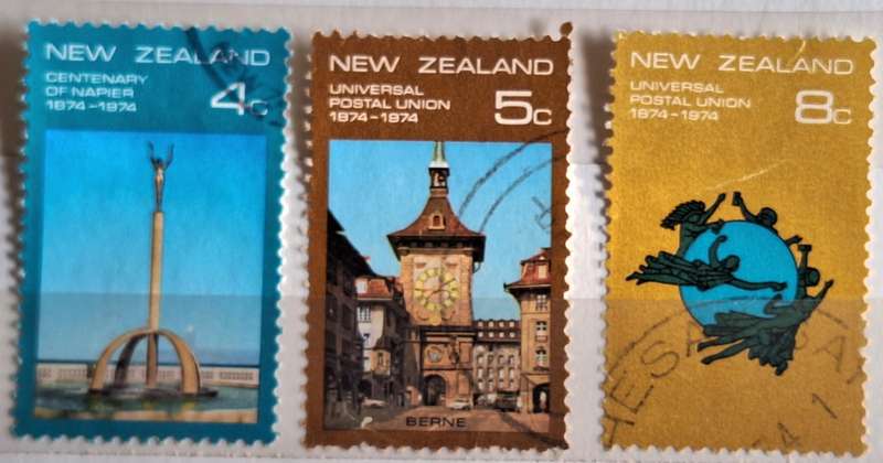 New Zealand 1974 Anniversaries Set of 3 Used Hinged Stamps