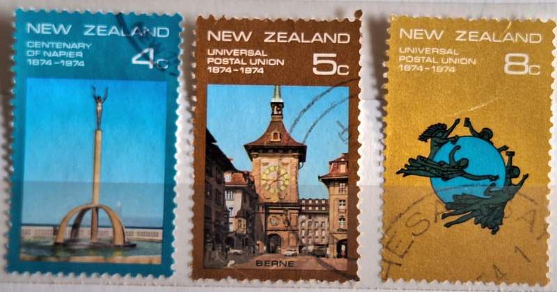 New Zealand 1974 Anniversaries Set of 3 Used Hinged Stamps