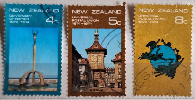 New Zealand 1974 Anniversaries Set of 3 Used Hinged Stamps