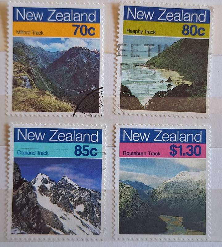 New Zealand 1988 Scenic Walkways Set of 4 Used Hinged Stamps