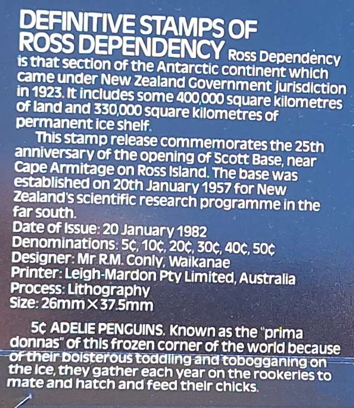 Ross Dependency 1982 Definitive Set of 6 Mint Stamps in Folder