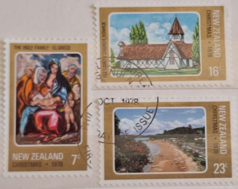 New Zealand 1978 Christmas Set of 3 Used stamps