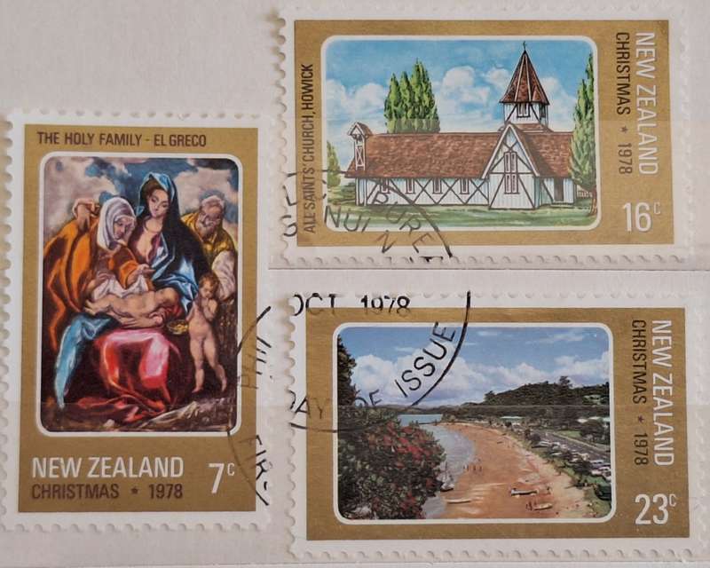 New Zealand 1978 Christmas Set of 3 Used stamps