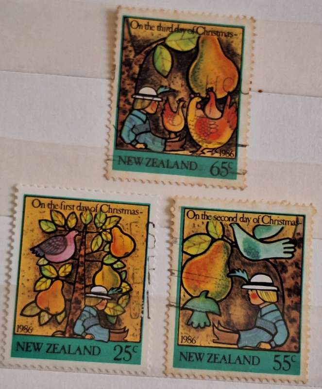 New Zealand 1986 Christmas Set of 3 Used stamps