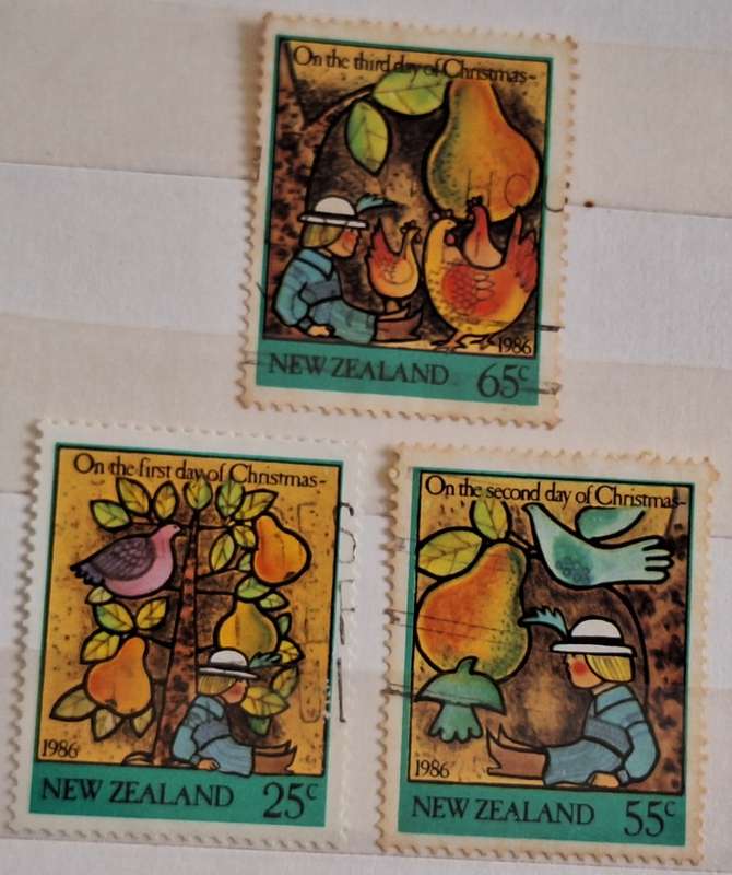 New Zealand 1986 Christmas Set of 3 Used stamps