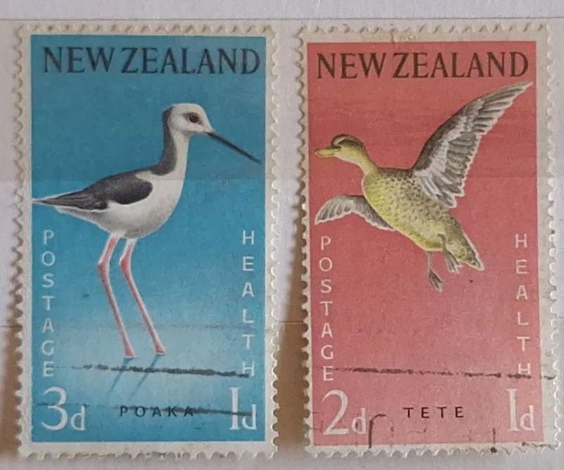 New Zealand 1959 Health Issue Birds Set of 2 Used stamps