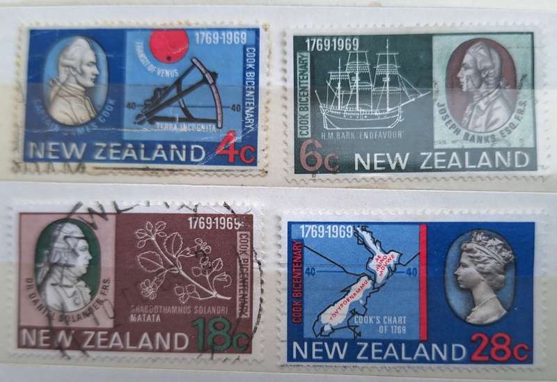 New Zealand 1969 Cook Bicentenary Set of 4 Used Hinged stamps