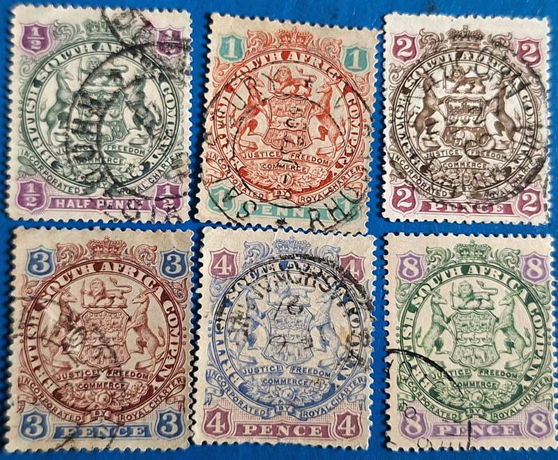 British South Africa Company 1896-97 Defin Issue 6 Used stamps
