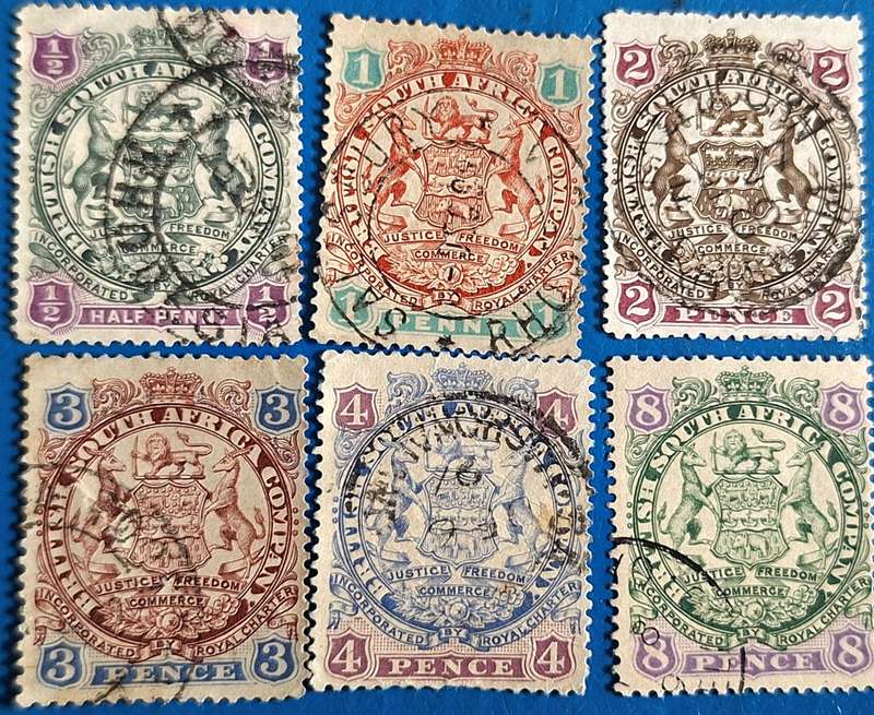 British South Africa Company 1896-97 Defin Issue 6 Used stamps