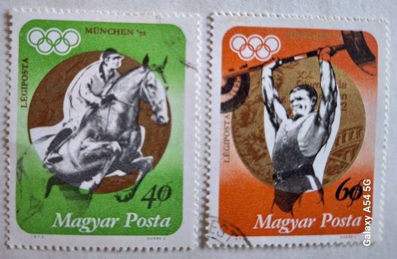 Hungary 1972 Olympics 2 Used stamps