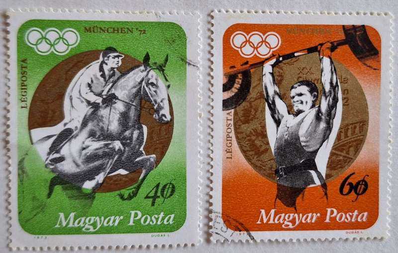 Hungary 1972 Olympics 2 Used stamps