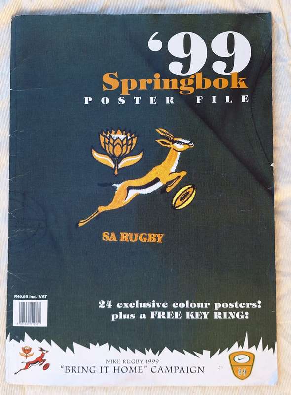 `99 Springbok Poster File complete with 24 Colour Posters - 41.5x27cm - Nike Rugby 1999