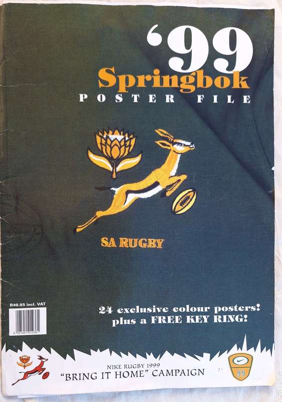 `99 Springbok Poster File complete with 24 Colour Posters - 41.5x27cm - Nike Rugby 1999