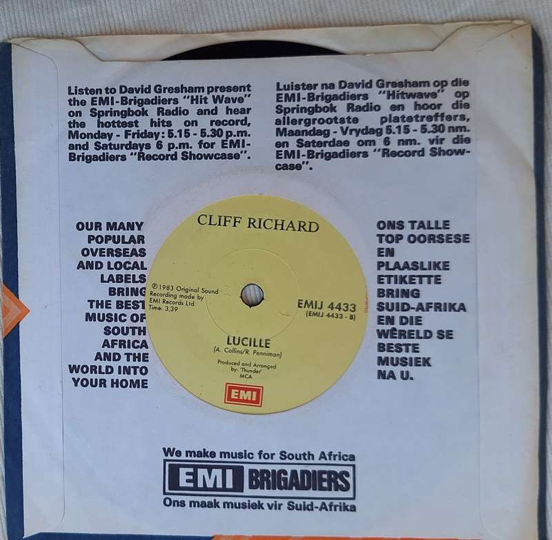 Cliff Richard Never Say Die (Give A Little Bit More) EMIJ 4433 Vinyl, 7`, 45 RPM, Single 1983