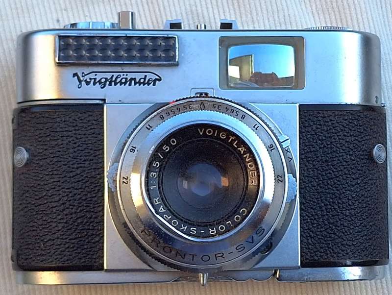 Voigtlander Vito BL 35mm Film Camera Prontor-SVS Color-Skopar 1:3.5/50 with Leather cover