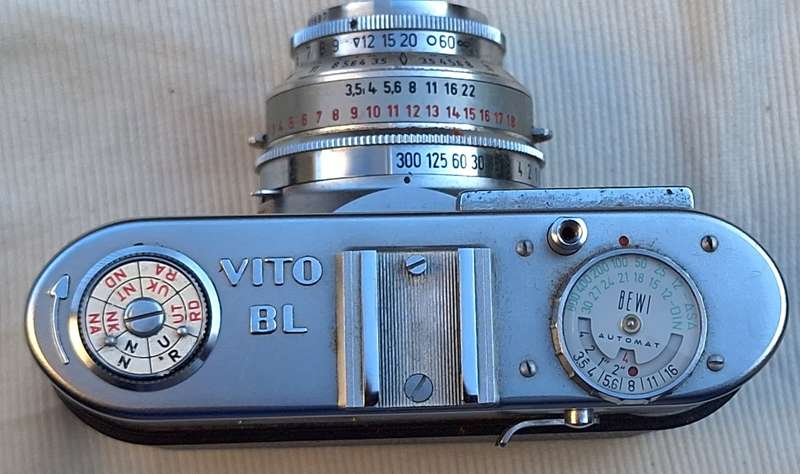 Voigtlander Vito BL 35mm Film Camera Prontor-SVS Color-Skopar 1:3.5/50 with Leather cover