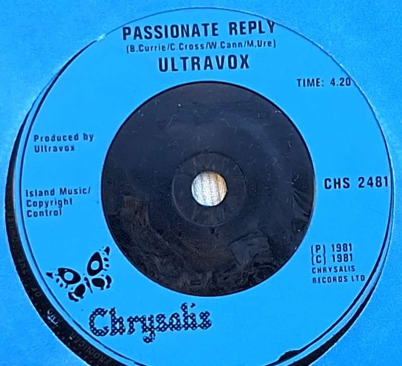 Ultravox Vienna/Passionate Reply Chrysalis CHS 2481 Vinyl, 7`, 45 RPM, Single