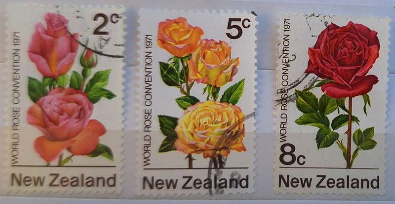 New Zealand 1971 Rose Convention Set of 3 Used stamps