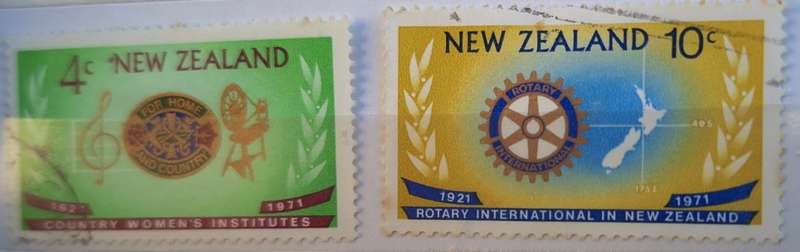 New Zealand 1971 CWI Rotary Set of 2 Used Hinged stamps
