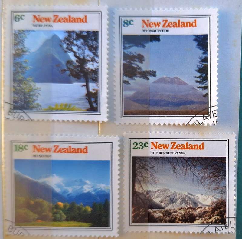 New Zealand 1973 Mountain Scenes Set of 4 Used Hinged stamps