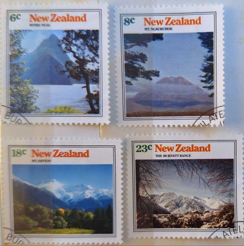 New Zealand 1973 Mountain Scenes Set of 4 Used Hinged stamps