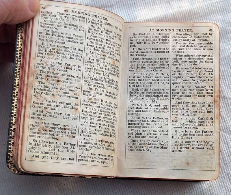 Prayer & Hymns Ancient & Modern Pocket Book Inscription dated 1856