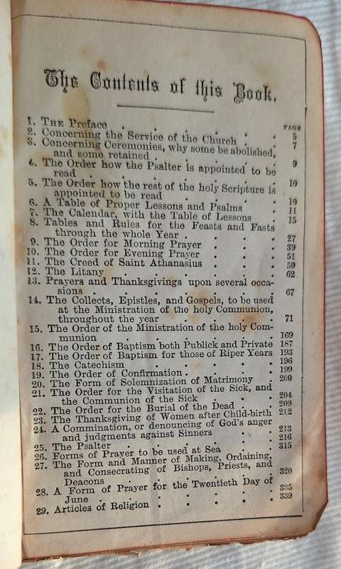 Prayer & Hymns Ancient & Modern Pocket Book Inscription dated 1856
