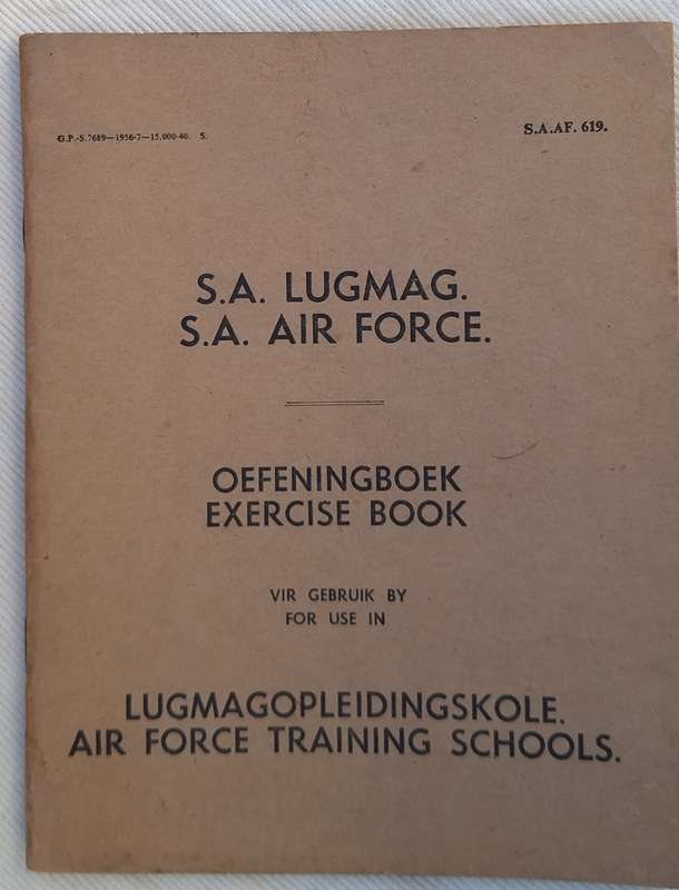SA Lugmag/Air Force Lugmagopleidingskole Air Force Training Schools Exercise Book