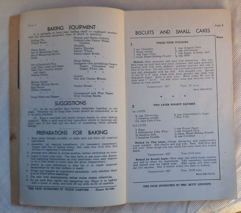 International Goodwill Recipe Book Paperback 1957