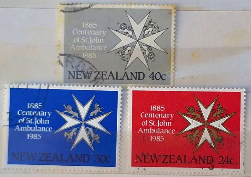 New Zealand 1985 St John Ambulance Set of 3 Used Hinged stamps