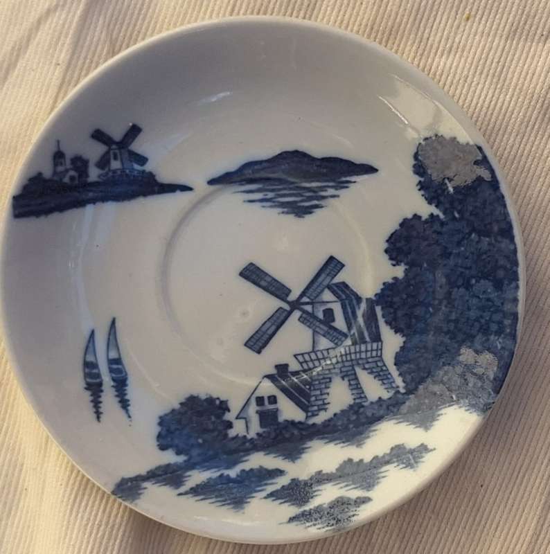 Blue and White Saucer Made in Occupied Japan