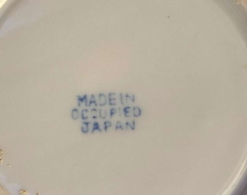 Blue and White Saucer Made in Occupied Japan