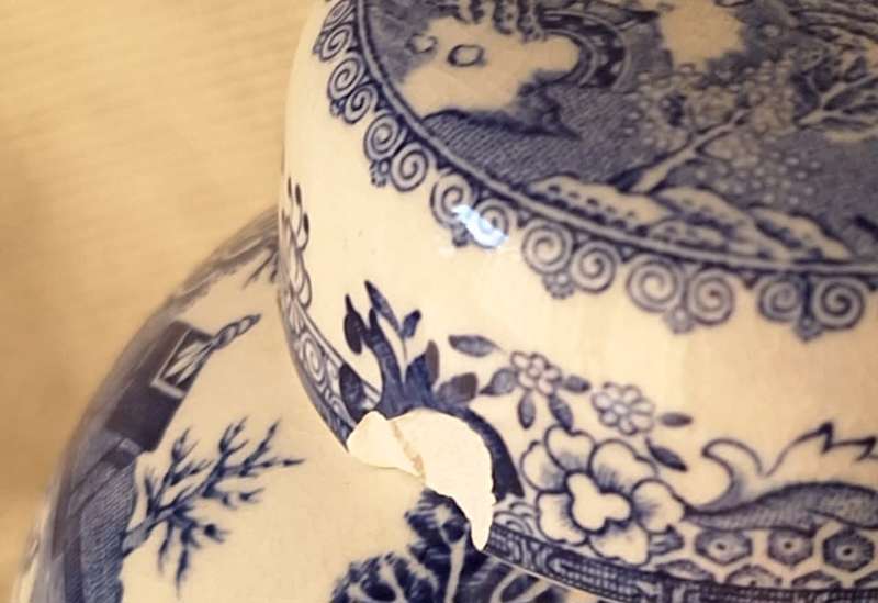 Mason`s Ironstone Twinings Ltd Blue and White Oriental Design Ginger Jar
