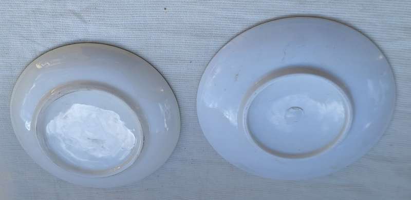 One Porcelain and One Melamine Olive Serving Plates