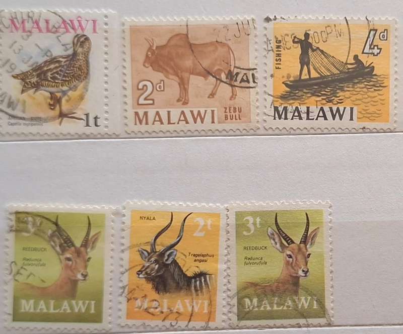 Malawi Mixed Lot of 6 Used stamps