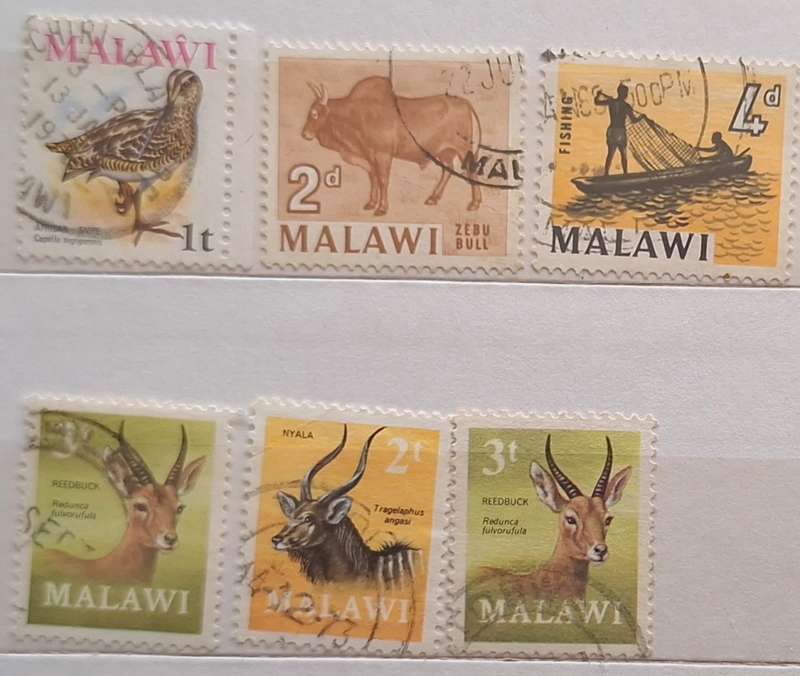 Malawi Mixed Lot of 6 Used stamps