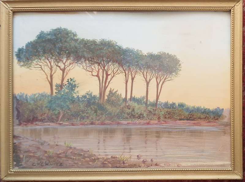 Framed Watercolour Landscape by G P Canitz