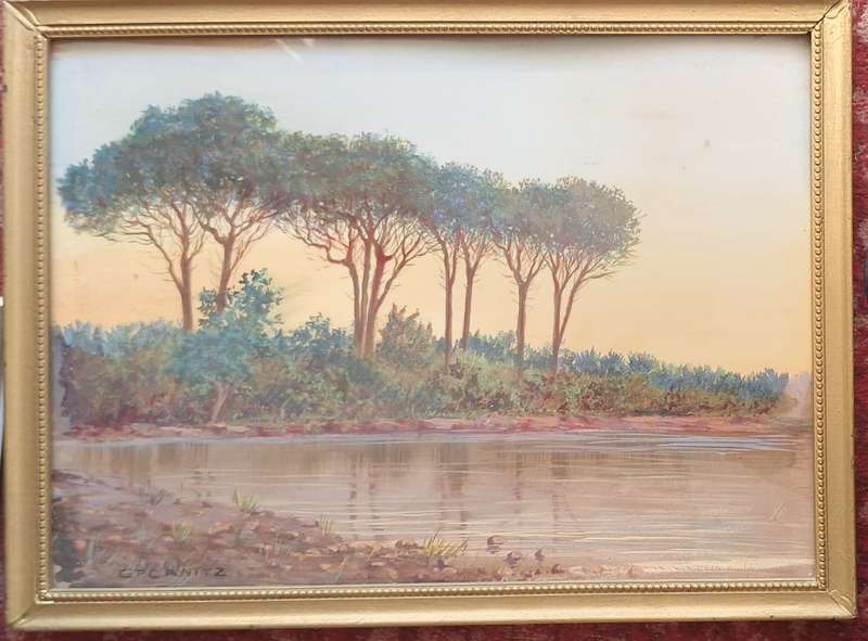 Framed Watercolour Landscape by G P Canitz
