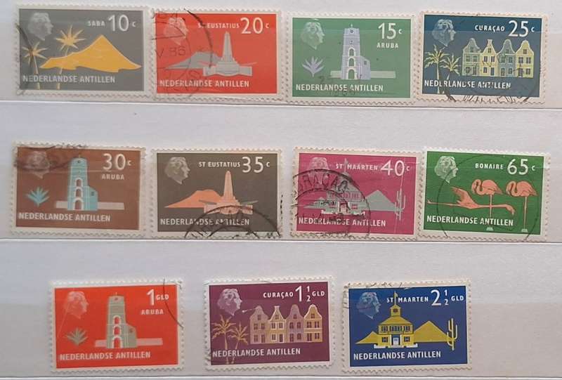 Netherlands Antilles 1958 Definitives 11 Used Hinged stamps