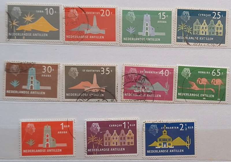 Netherlands Antilles 1958 Definitives 11 Used Hinged stamps
