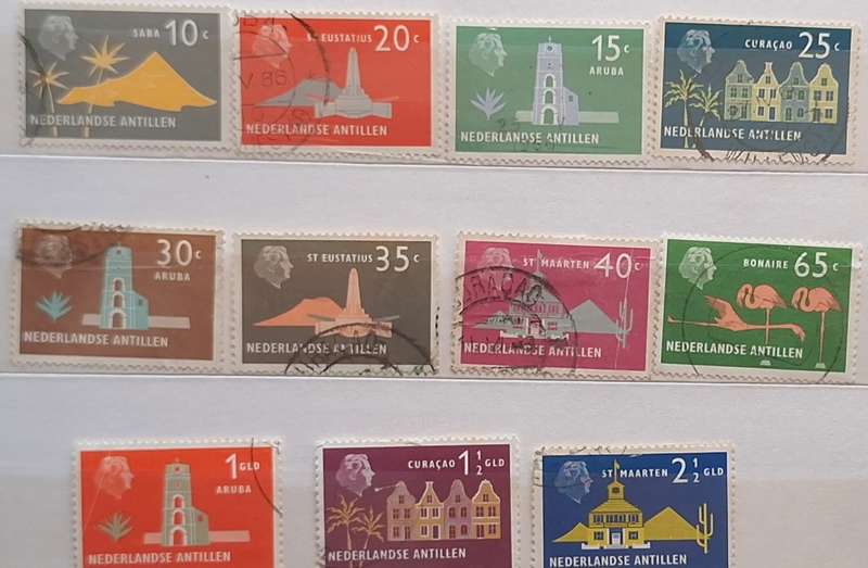 Netherlands Antilles 1958 Definitives 11 Used Hinged stamps