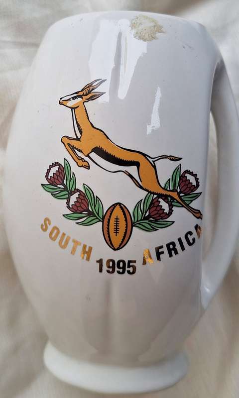 South Africa 1995 Rugby Ball Shaped Beer Mug