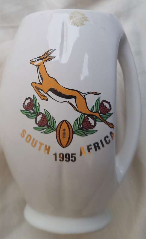 South Africa 1995 Rugby Ball Shaped Beer Mug