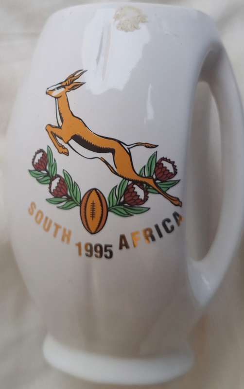 South Africa 1995 Rugby Ball Shaped Beer Mug